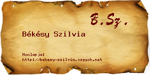 Békésy Szilvia névjegykártya