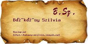 Békésy Szilvia névjegykártya